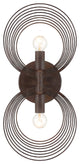 Crystorama DOR-B7722-FB, 2-Light Wall Mount, Forged Bronze