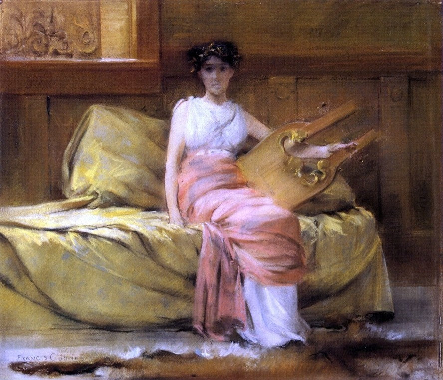 Francis Coates Jones A Lady With a Lyre Wall Decal
