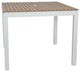 Riviera Outdoor Faux Wood Square Dining Table, White