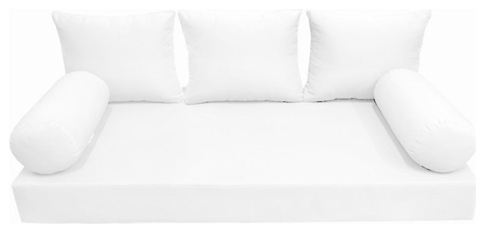 S3 Queen Size 6PC Knife Edge Daybed Mattress Cushion Bolster Complete Set AD106