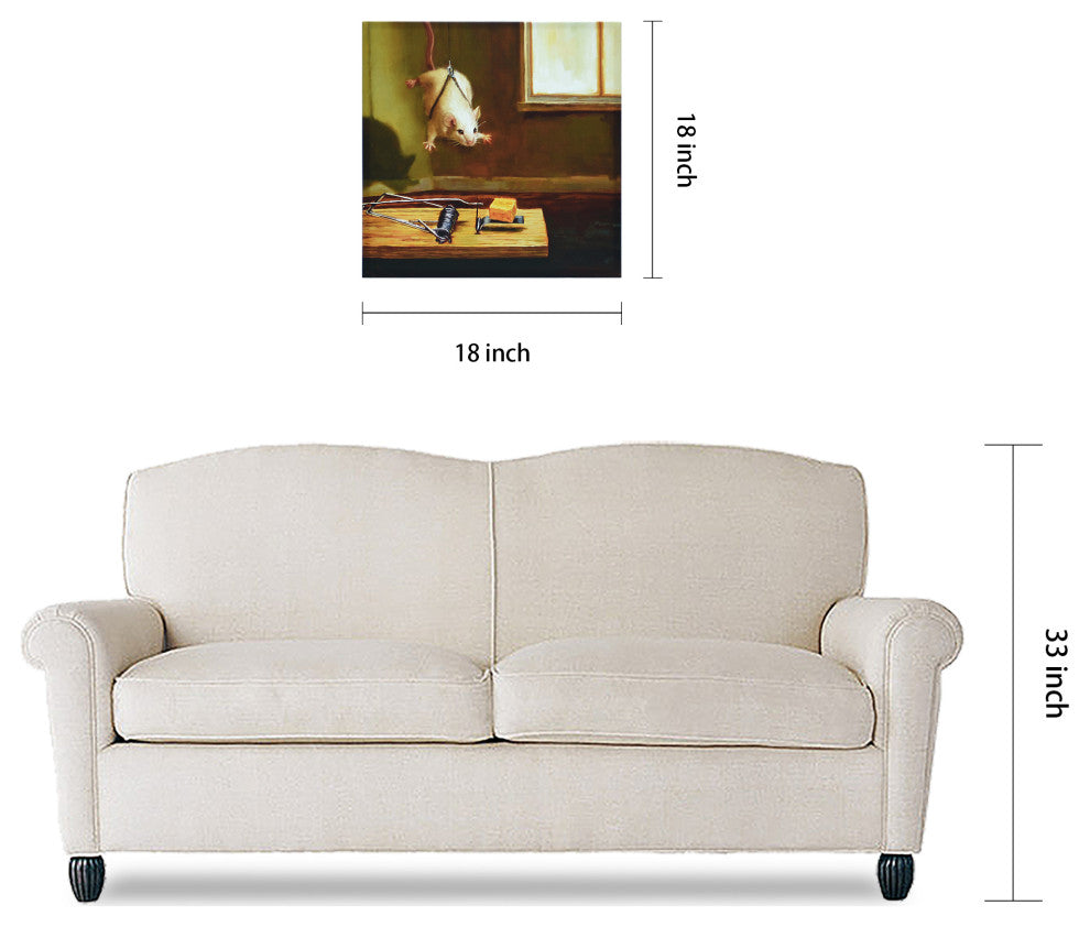 "Mission Imposible" Mouse Pet Wall Art Graphic Art Print on Wrapped Canvas