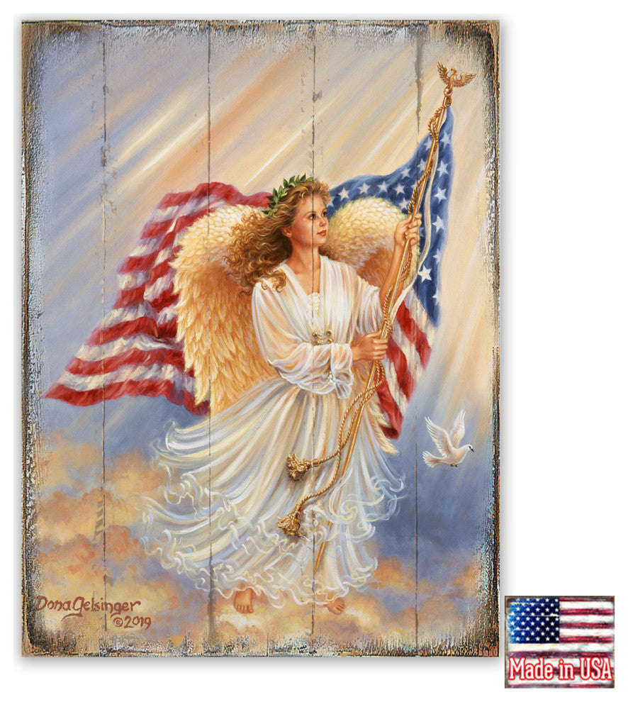 American Angel Wooden Block, 48 X 36