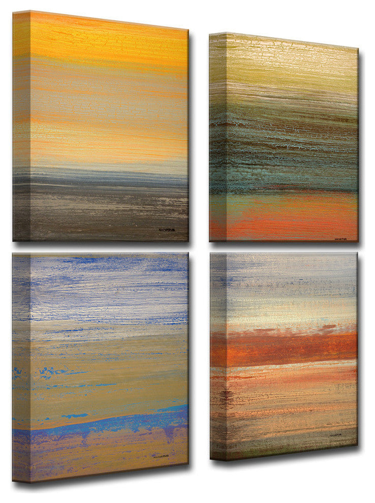 4-Piece Wall Art Set 'Destiny I-IV' by Norman Wyatt, 18"x48"