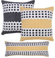 Ox Bay Handwoven Yellow/Black Stripe Organic Cotton Pillow Cover, 20"x20"