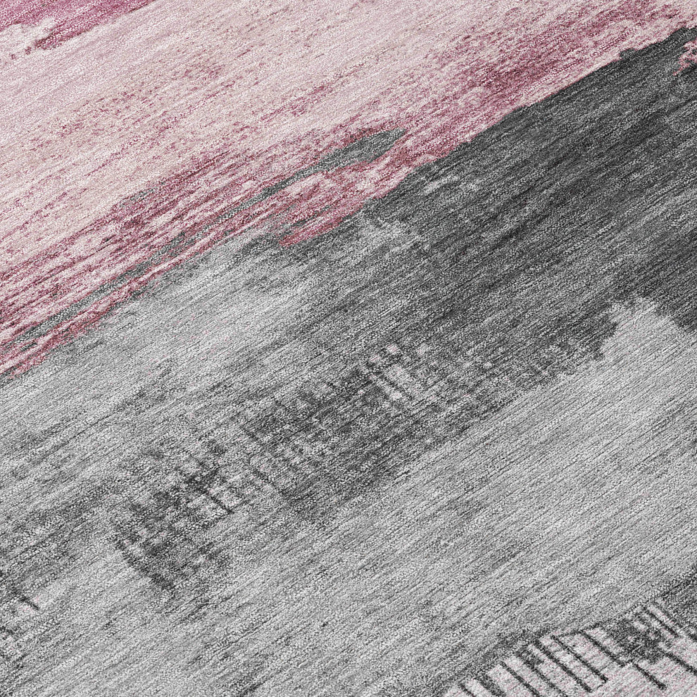 Machine Washable Indoor/Outdoor Chantille ACN1880 Pink 9' x 12' Rug