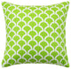 Scallop Pattern Chartreuse Green Throw Pillow Cover