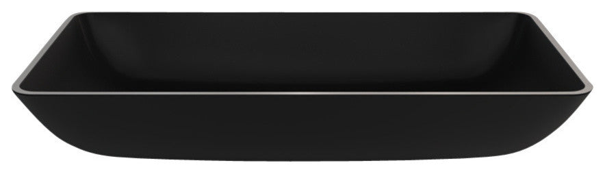Alumix Nek Rectangular Vessel Sink, Black