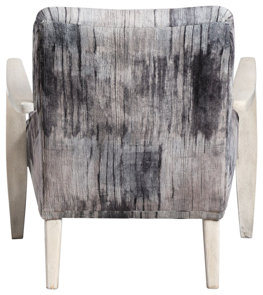 Uttermost Watercolor Gray Chenille Accent Chair 23587