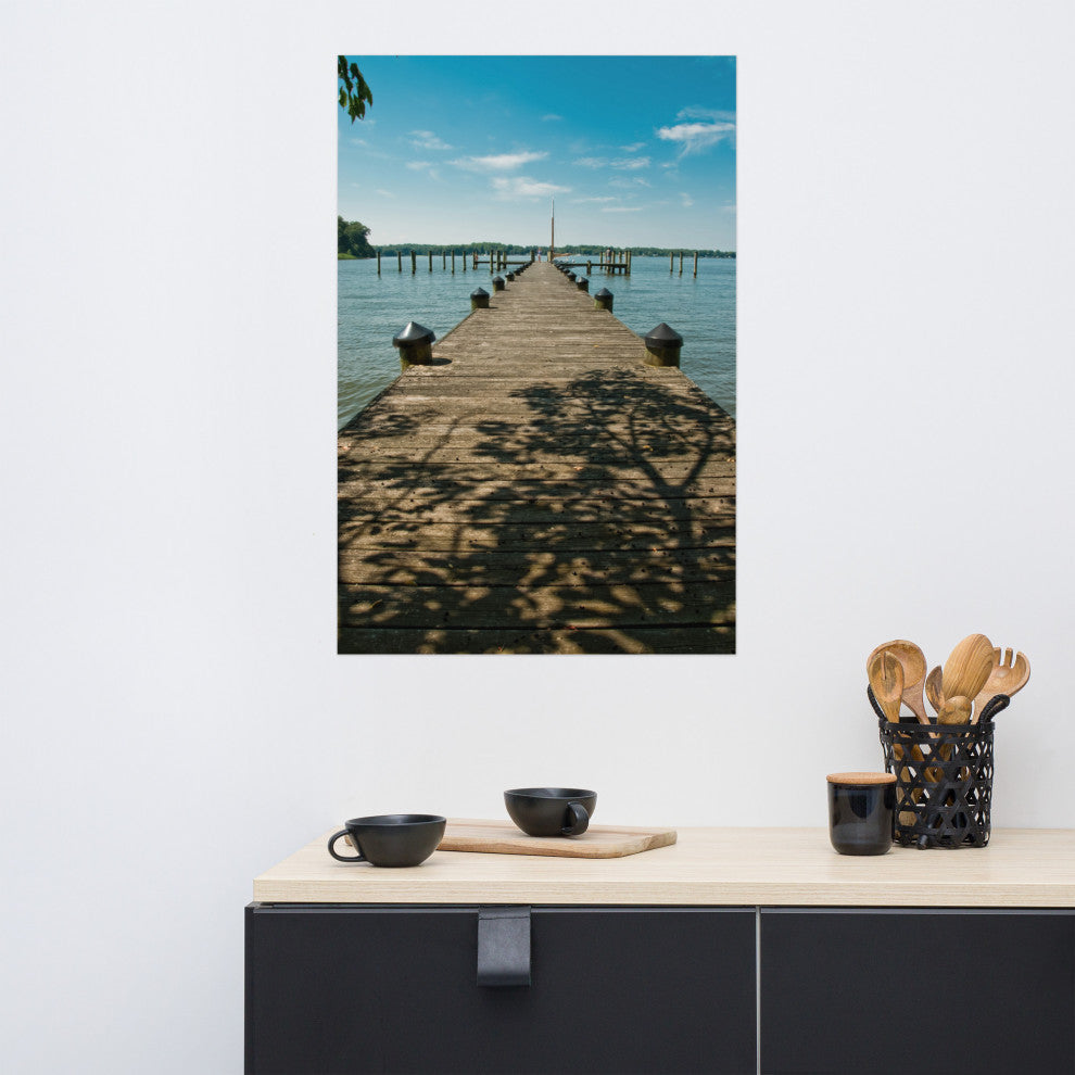 Endless Dock Landscape Photography Unframed Wall Art Print, 24" X 36"
