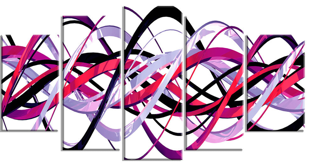 "Pink and Purple Helix" Canvas Painting