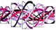 "Pink and Purple Helix" Canvas Painting