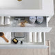 LED Lighted Bathroom Vanity With Ceramic Sink and Dimmed Light, Calacatta White, 30"