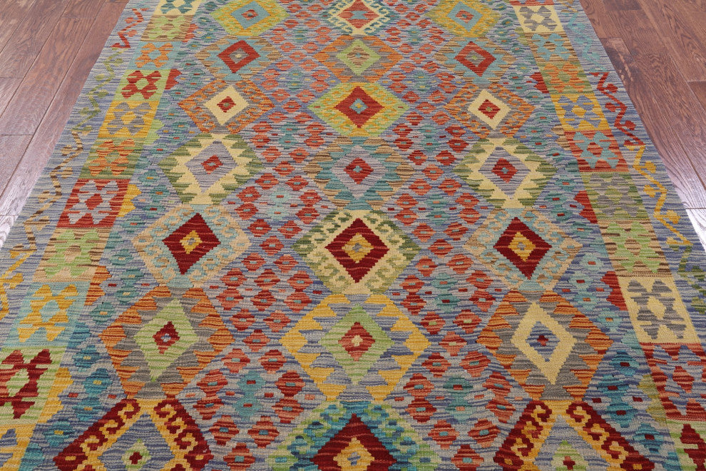 Flat Weave Kilim Reversible Rug 5' 10" X 7' 8" Q8299