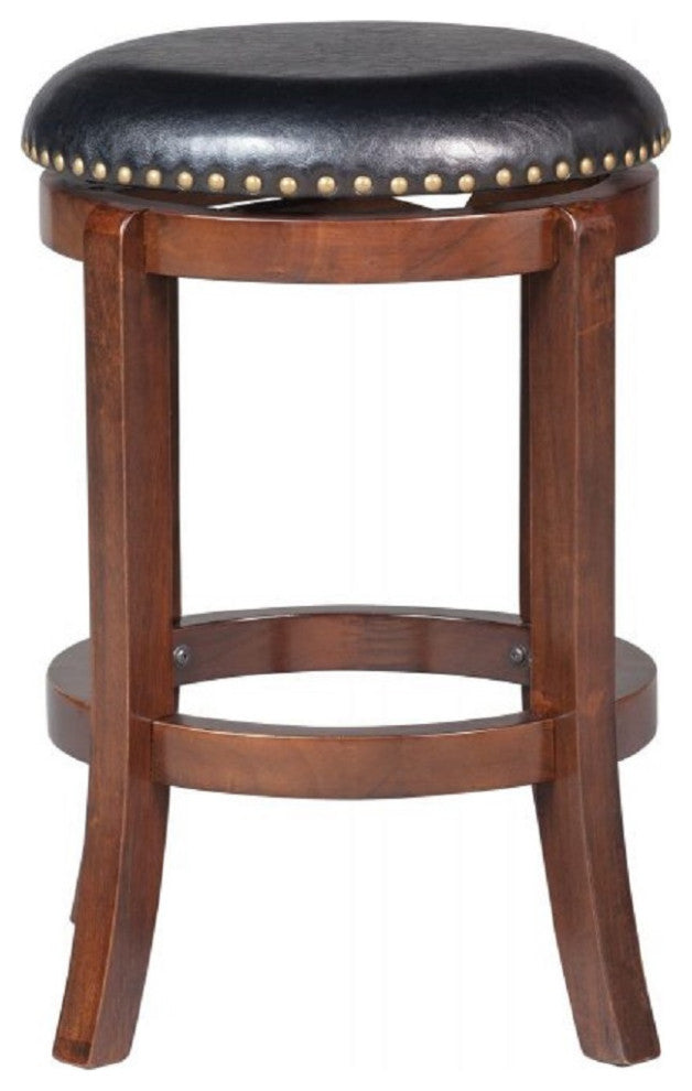 Cordova Backless Swivel Stool, Cappuccino