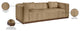 Mallina Upholstered Sofa, Tan, Vegan Leather