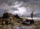 Leon Richet Farm House by the Sea, 18"x27" Gallery Wrapped Canvas Print