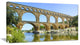 Roman Aqueduct Bridge in France, Bridge Canvas Wall Art, 32"x16"