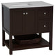 Lakeshore 36" Bathroom Vanity, Chocolate, Engineered Carrara