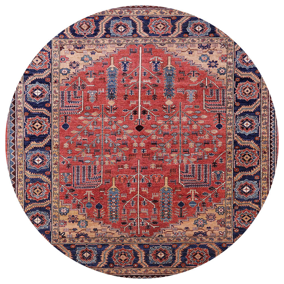 Ahgly Company Indoor Round Mid-Century Modern Area Rugs, 5' Round