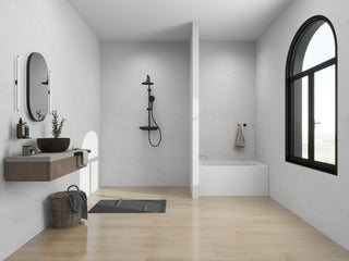 Vanity Art Alcove Soaking Acrylic Bathtub, Pure White, 48"x32", Left