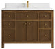 Sonoma Teak 48 Single Sink Bath Vanity in Dark Natural with 1.5" Empira Quartz