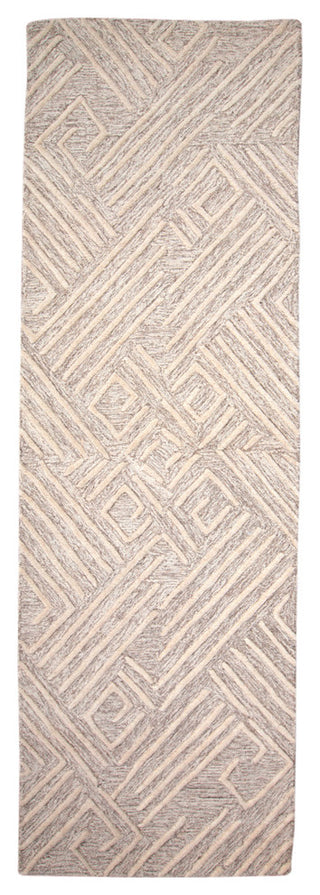 Weave & Wander Fadden Rug, Ivory/Natural, 2'6"x8'