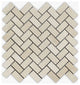Crema Marfil Honed 3/4x2 Herringbone Marble Mosaic