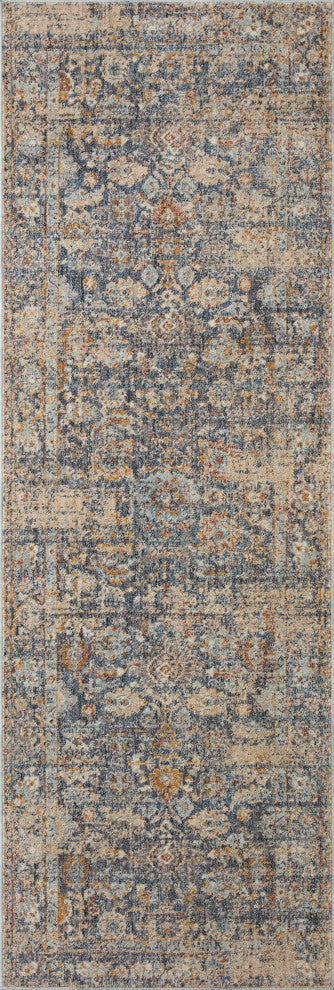 Angela Rose x Loloi Blake Navy / Multi 5''-3" x 5''-3" Round Area Rug
