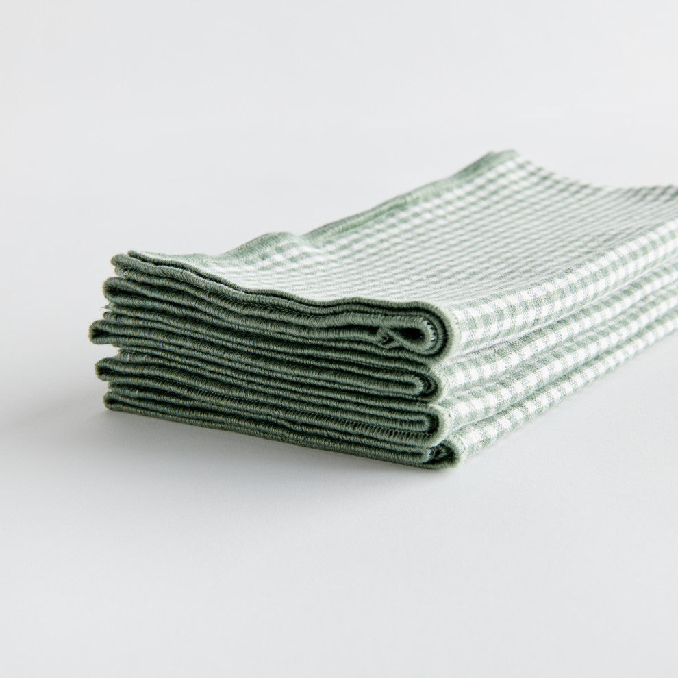 Green Napkin Sets, Checker