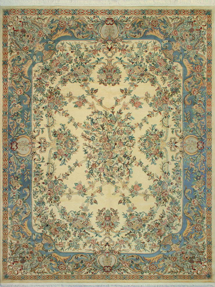 Pak-Persian Delmer Ivory/Gray Rug, 9'0x12'1