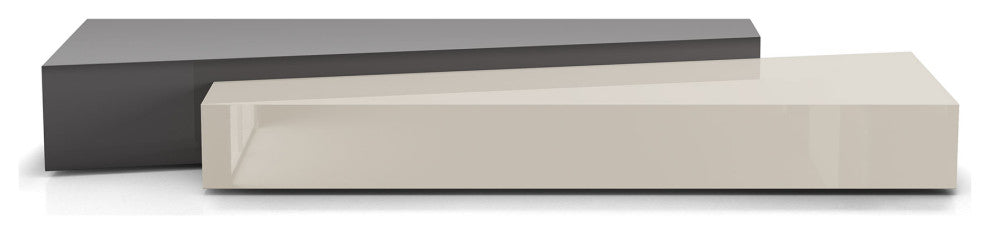 Loftus Coffee Tables in Glossy Dark Gull Gray and Glossy Chateau Gray