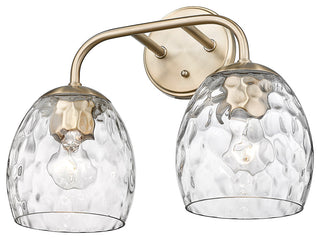 2 Light 15.125" Modern Gold Vanity Light