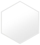 Delta 28" White Hexagonal Metal Frame Mirror