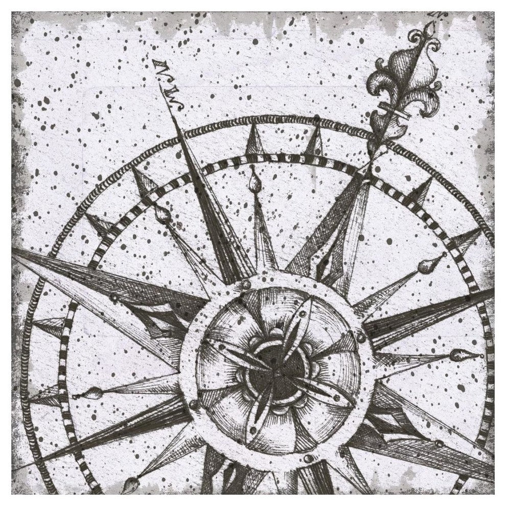 "Coast to Coast I BW No Words" Digital Paper Print by Daphne Brissonnet, 20"x20"