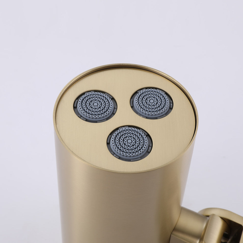 Unique Shower System With Handheld Shower, Brushed Gold