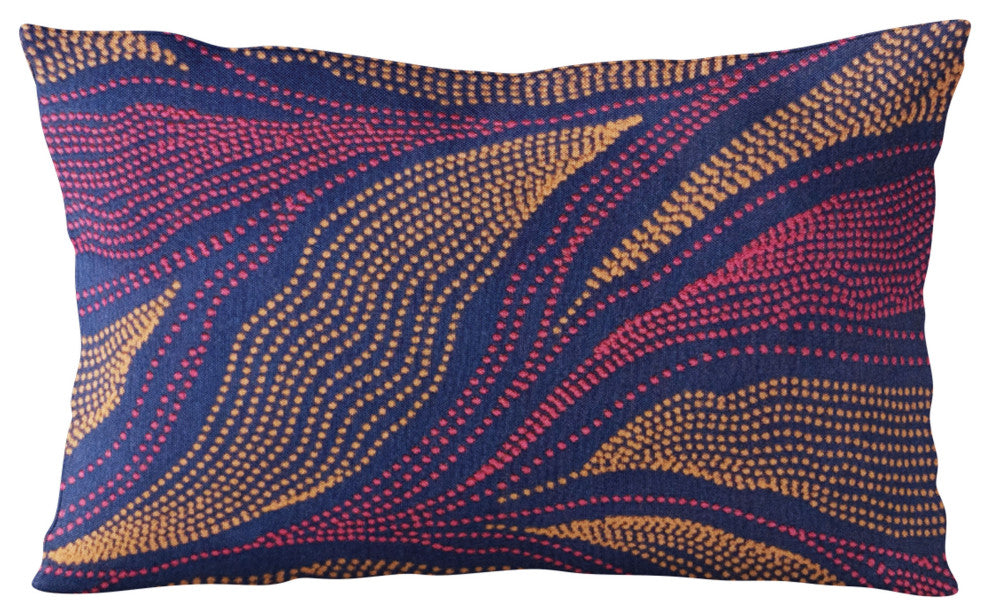 Plutus Multi-Color Leafs Floral Luxury Throw Pillow, 12"x20"