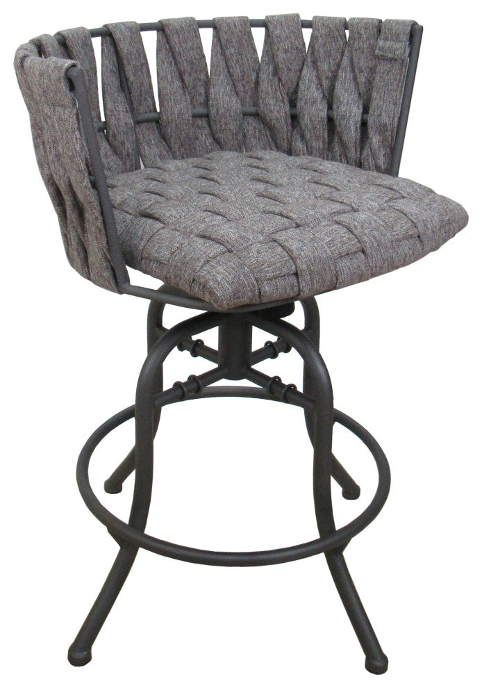 Metalona Swivel Tilt Counter Stool, Mojave Gray, Gray, 26"