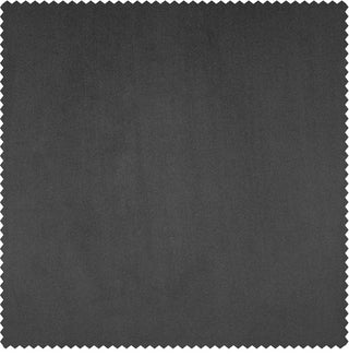 Heritage Plush Velvet Curtain Single Panel, Pepper Grey, 50"x84"