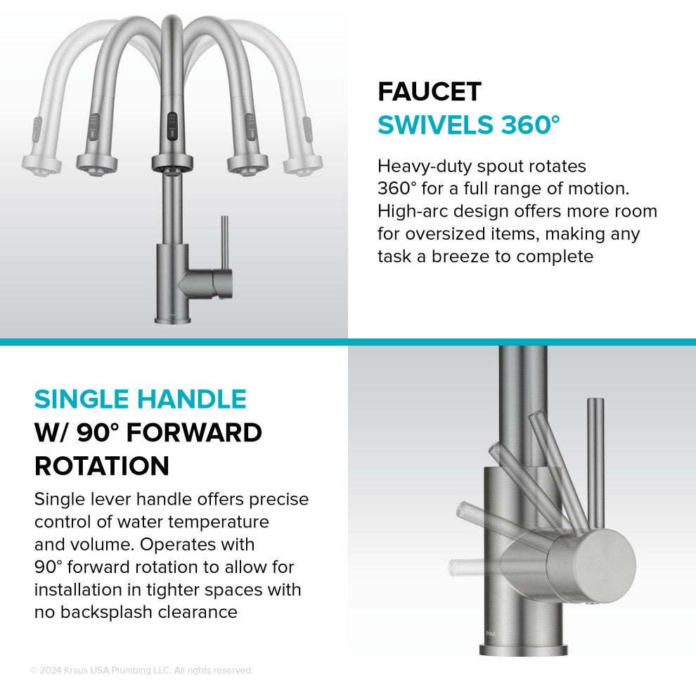 Bolden 2-Function Pull-Down 1-Handle Kitchen Faucet, Brushed Brass