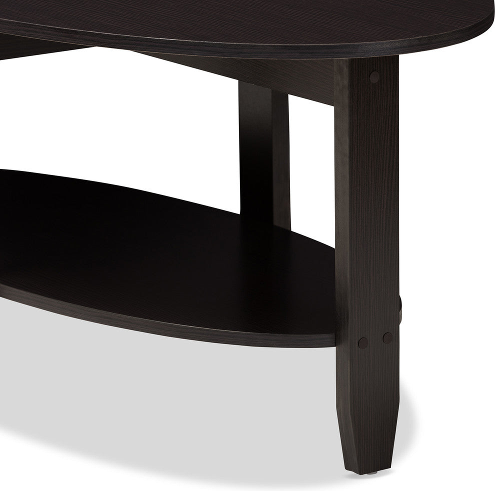 Ancelina Modern and Contemporary Wenge Brown Finished Coffee Table
