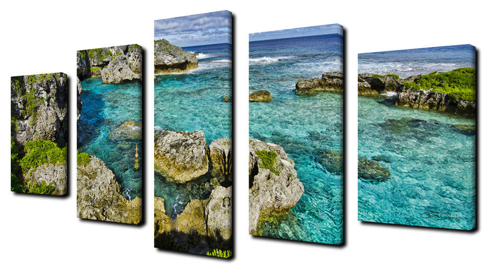 Ready2hangart Chris Doherty 'Seaglass III' 5-piece Canvas Wall Art