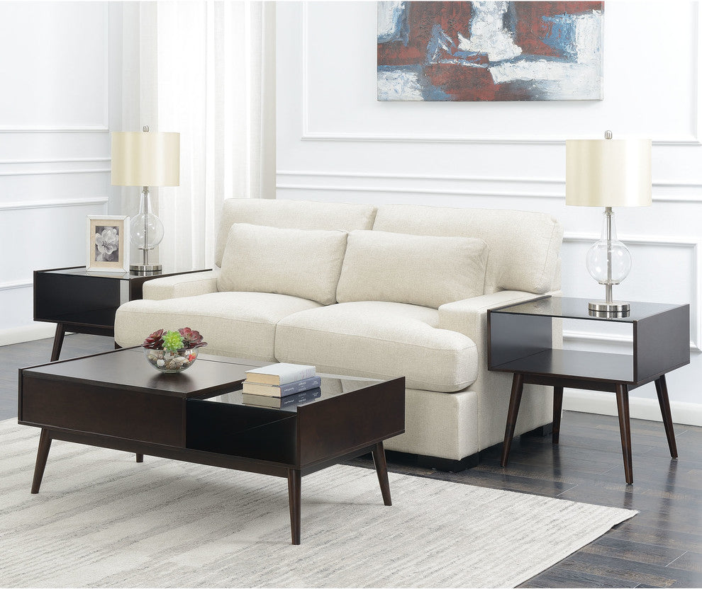 Picket House Furnishings Morgan Mid-Century End Table, Espresso