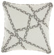 Mina Victory VJ006 Throw Pillow, Grey, 18" x 18"