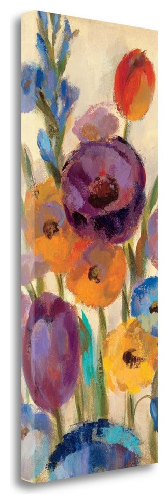 "Gardne Hues Panel I" By Silvia Vassileva, Giclee Print on Gallery Wrap Canvas