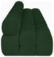 Ames Boucle Fabric Modular Sofa, Green, 4-Piece: 4 Armless Chair