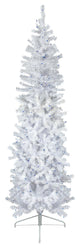6.5' Pre-Lit Woodbury White Pine Pencil Artificial Christmas Tree  Blue Lights