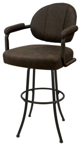 M-70 Swivel Stool With Metal Frame, Northwest Whiskey, Brown, 30"