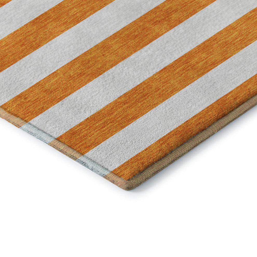 Premium Machine Washable Mayfield AMF528 Orange 5' x 7'6" Rug
