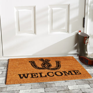 Horseshoe Welcome Doormat, 36"x72"