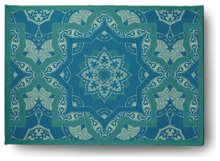Shawl Rug, Desert Turquoise, 5'x7'